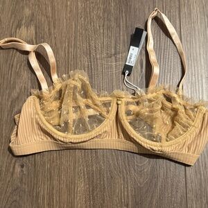Luxurious Tan Lace Women's Bra